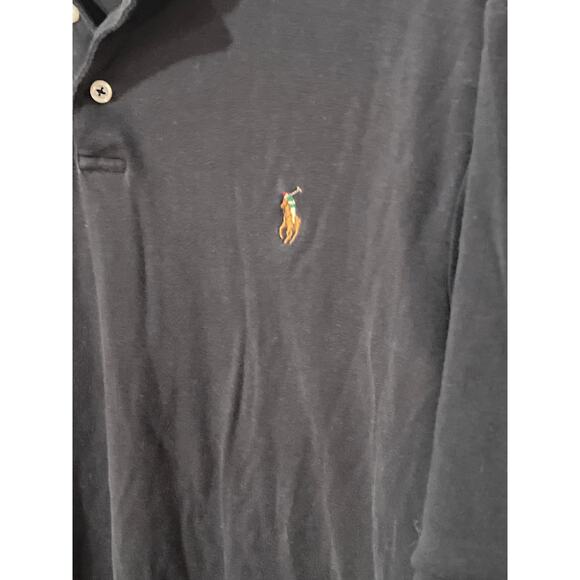 Polo by Ralph Lauren, Black Polo Shirt, Size XL, 1455-C - Picture 3 of 4